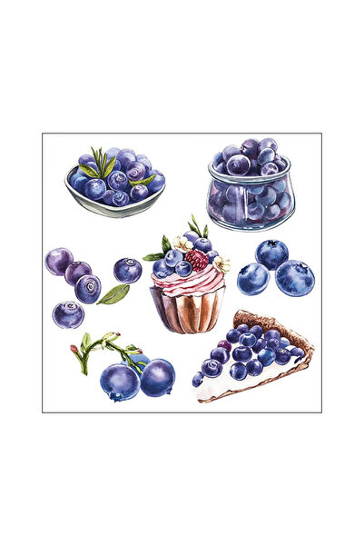 Ambiente Table napkins 33x33 cm Blueberries FSC Mix