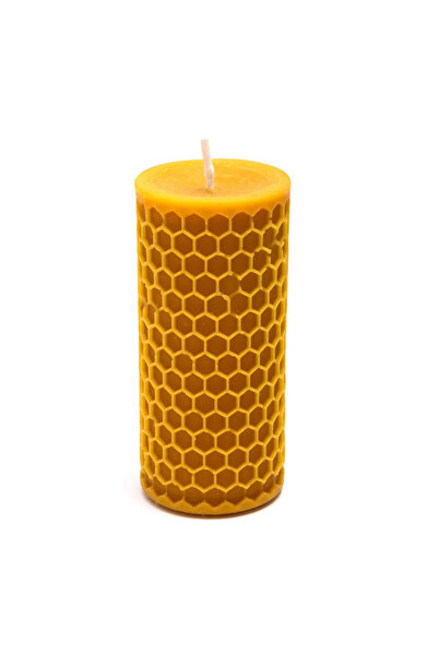 Luxodor Candles Lumânare din ceară de albine, tip fagure de miere, 7x15 cm, g...