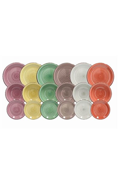 Tognana 18-piece multicolor porcelain dinnerware set, Louise Corinne