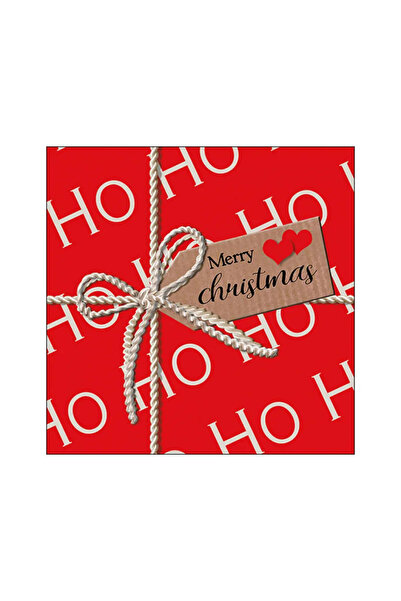 Ambiente 33x33 cm Table Napkins Ho ho gift red FSC Mix