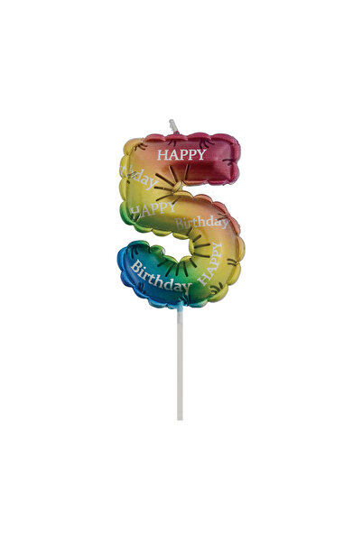Mirific Party Lumânare tort multicoloră, 6 cm, numărul 5