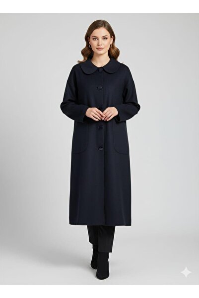 Micca Yün Dokulu Özel Polyviskon Kumaş Astarsız Giy Çık Kap Kaban-Laci