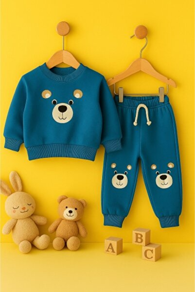 Superbaby 2-piece baby plush set - Blue Bear