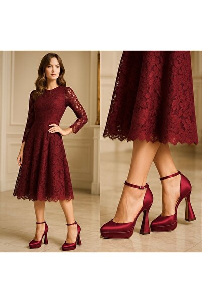 E&L Company 12cm Bordo vişne çürüğü saten. Muazzam işçilik.