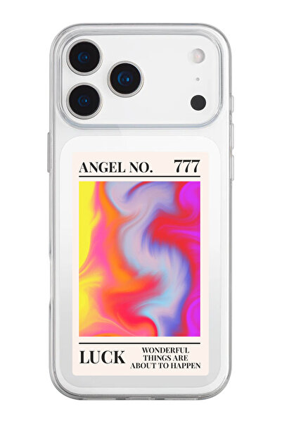 shoptocase iPhone 17 Pro Max Compatible 777 Manifest Luck Patterned Transparent Silicone Phone Case