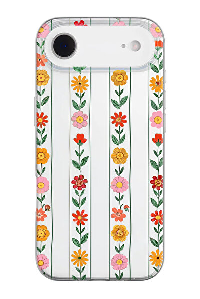 shoptocase غطاء هاتف شفاف من السيليكون بنمط زهرة اللبلاب متوافق مع آيفون 17 إير