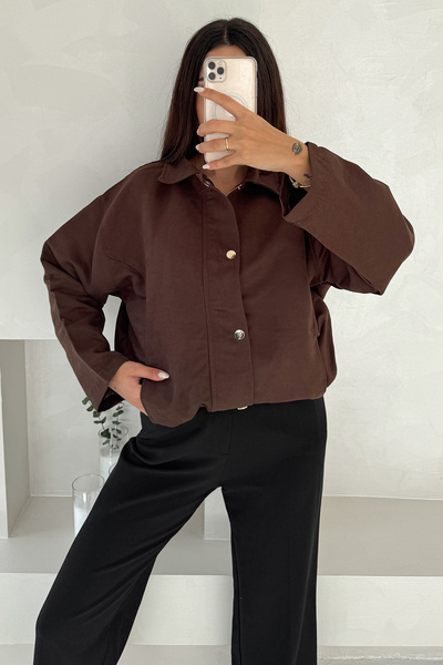 Noa Noa Γυναικείο παλτό με φερμουάρ και χρυσά κουμπιά – Στυλ με διάσταση