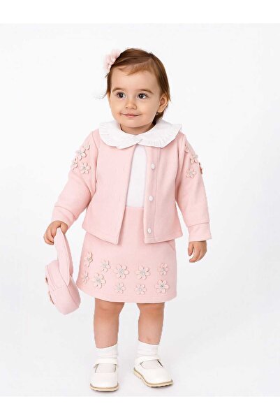KATIA Baby Girl Floral Skirt and Jacket Set |   Elegant Spring Combination