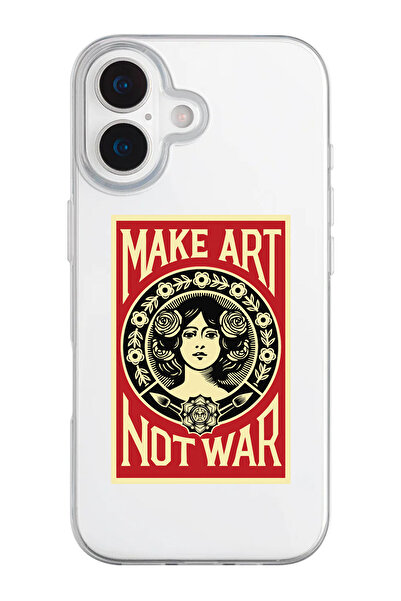 shoptocase iPhone 17 Compatible Make Art Patterned Transparent Silicone Phone...