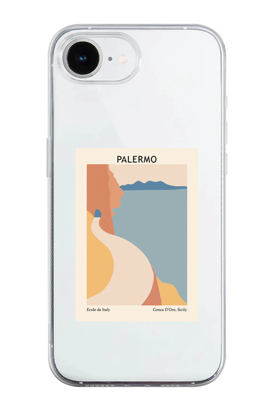 shoptocase حافظة هاتف من السيليكون الشفاف بنمط باليرمو الإيطالي متوافقة مع آي...