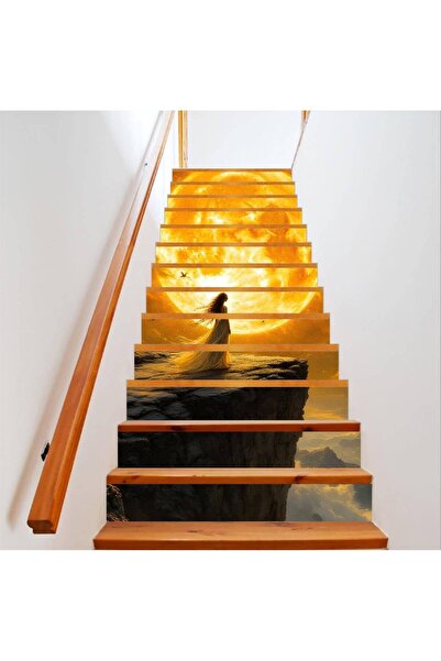 Avex Autocolant decorativ pentru scări interioare, imprimare autocolantă de înaltă rezoluție, dimensiuni 200 x 124 cm