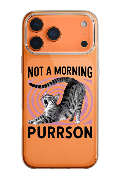 shoptocase حافظة هاتف من السيليكون الشفاف بنمط القط النائم المتوافق مع هاتف iPhone 17 Pro