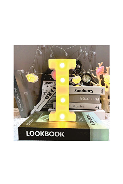 Mirific Party LED lamp, 21×8.4×3.5 cm, battery-powered, letter I, PPQT8290