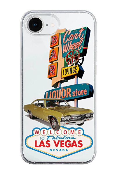 shoptocase حافظة هاتف من السيليكون الشفاف بنمط لاس فيغاس متوافقة مع هاتف iPho...