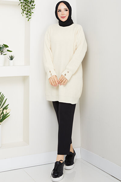 Pamuk Butik Women's Jewelled Sleeve Tunic