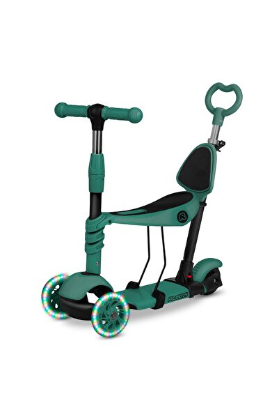Ricokids Todi 3-in-1 scooter, green, with seat and lever, for children, max. 30 kg