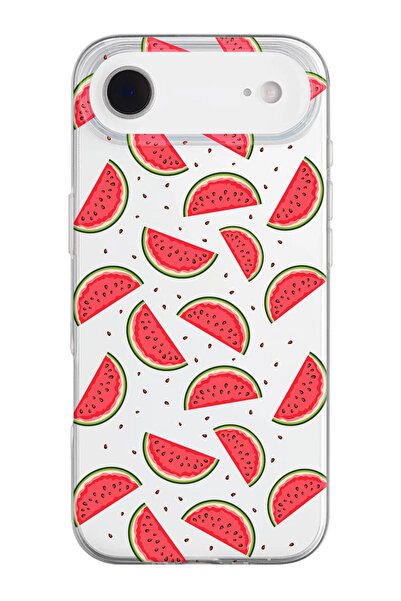 shoptocase حافظة هاتف من السيليكون الشفاف بنمط البطيخ متوافقة مع هاتف iPhone ...