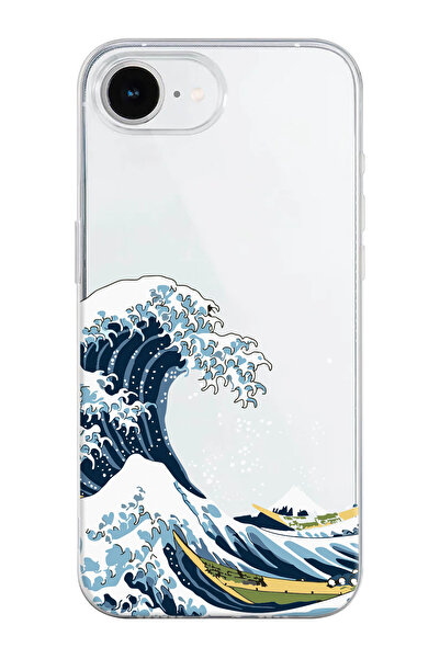 shoptocase حافظة هاتف من السيليكون الشفاف بنمط كاناغاوا متوافقة مع آيفون 16E