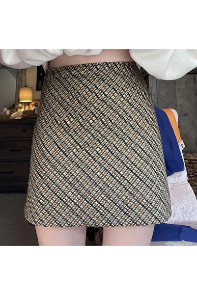 NUVIRAA Likralı a kalite mini etek çokrenkli