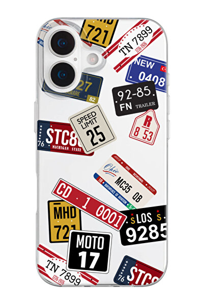 shoptocase iPhone 17 Uyumlu Tickets Desenli Şeffaf Silikon Telefon Kılıfı