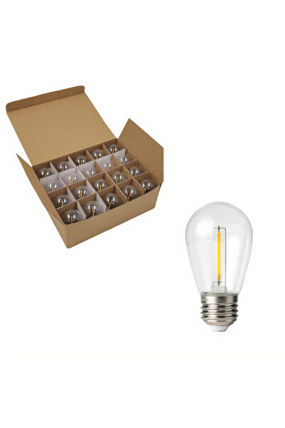 Issa LED Filament Bulb 8cm E27, 20/Set, Warm Decorative Light