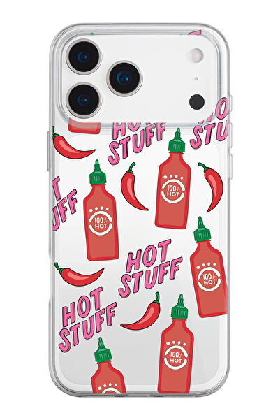 shoptocase iPhone 17 Pro Max Compatible Hot Stuff Patterned Transparent Silic...