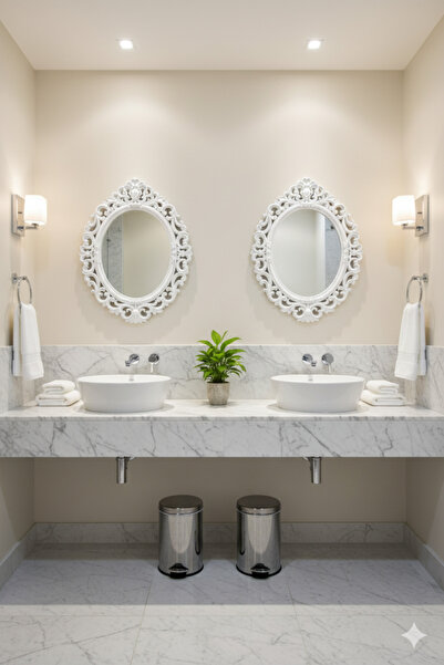 Generic Elegant mirror set with a luxurious frame, adding a touch of sophistication to any space. 72 x 57 cm