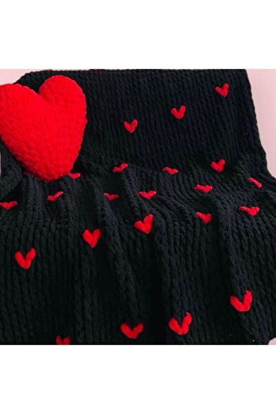 Moda Biçer Heart Plush Blanket New Trend 40X40 Hearts Included