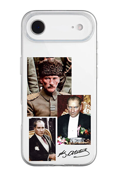 shoptocase iPhone 17 Air Compatible Ataturk Patterned Transparent Silicone Ph...