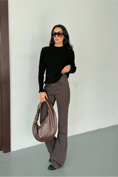 Emel Yıldız High Waist Denim Spanish Pants