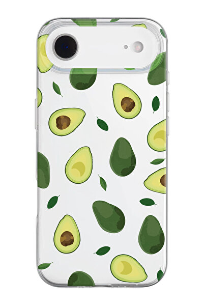 shoptocase Avocado Pattern Transparent Silicone Phone Case Compatible with iP...