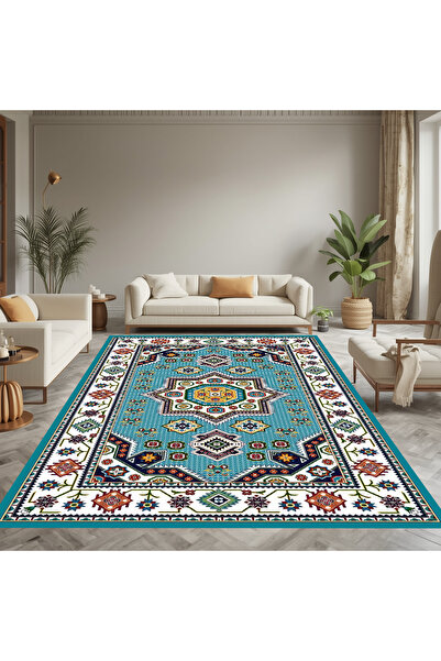Modern Carpet-9 Patterned Anti-Slip Floor Machine Washable Living Room Rug Bedroom Rug
