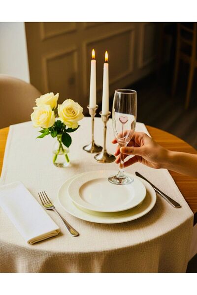 Arsglass Cam Kalp Figürlü El Yapımı Kadeh Tekli