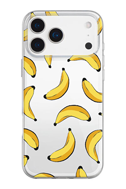 shoptocase iPhone 17 Pro Max Compatible Bananas Patterned Transparent Silicon...
