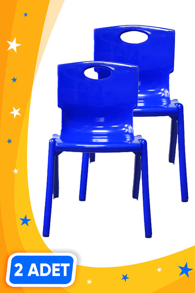 3K Anaokulu Kreş Çocuk Sandalyesi Renkli 1.Kalite Kırılmaz Plastik 2 (İki) Adet
