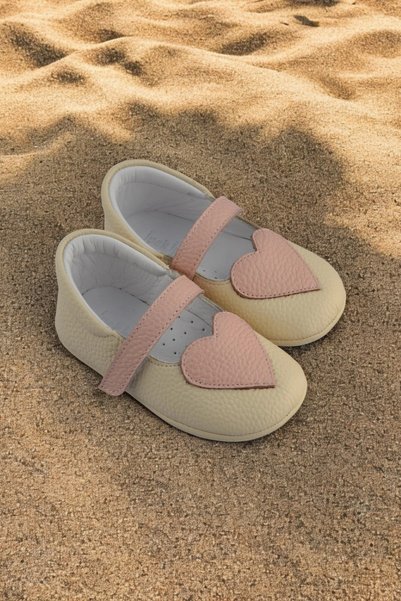 Cevoclub kids Genuine Leather Ballet Orthopedic Ilkadım Baby Shoes Cv-478