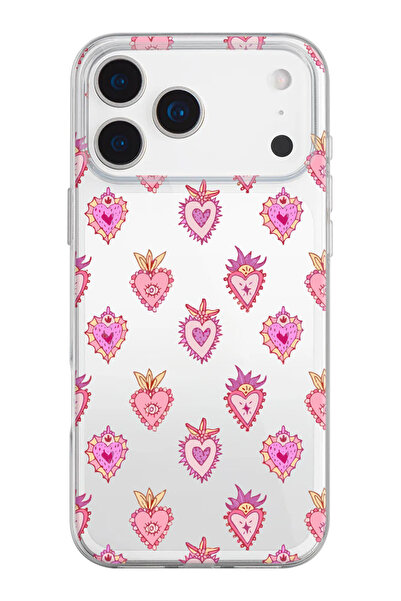 shoptocase حافظة هاتف من السيليكون الشفاف بنمط قلب جميل متوافقة مع هاتف iPhon...