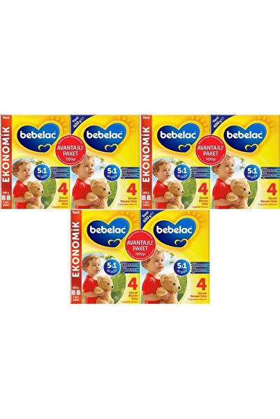 Bebelac 1200GR (800GR+400GR) No:4 Devam Sütü (1+ Yaş) Avantaj Pk (3 Lü Set)