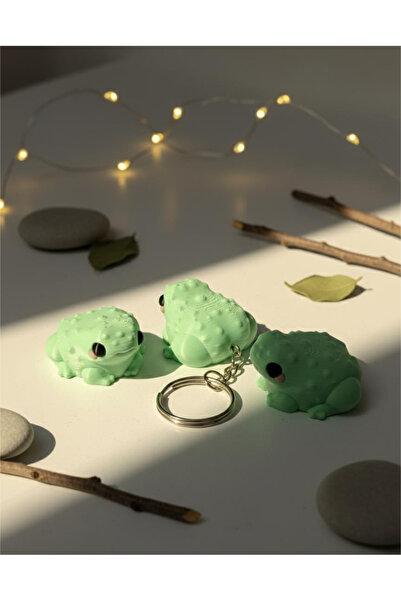 Nycruin3D سلسلة مفاتيح على شكل ضفدع منقط 1 قطعة