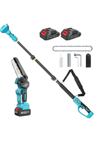 DASGUT Mini Chainsaw 6 inch with 2 m Telescopic Arm, 48 V, 2 Batteries, Adjustable Cutting Angle -08