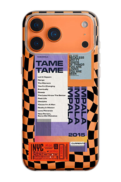 shoptocase iPhone 17 Pro Uyumlu Tame Impala Desenli Şeffaf Silikon Telefon Kı...