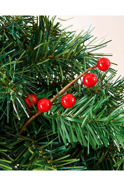 OEM Artificial Christmas garland, 2.7 M, Decorated with red fruits and cones, Premium quality