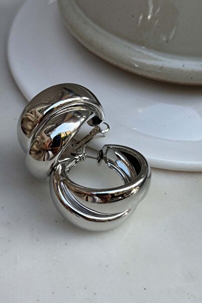 AMORE.İST STORE Büyük Boy 2 Halkalı Küpe