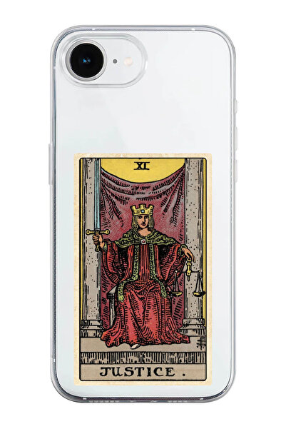 shoptocase For iPhone 16E Compatible Justice Tarot Pattern Transparent Silico...