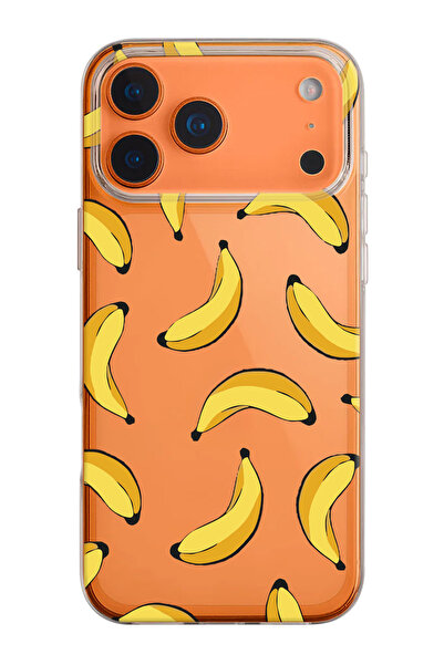 shoptocase حافظة هاتف من السيليكون الشفاف بنمط موزات متوافقة مع هاتف iPhone 1...