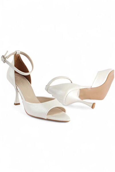 luuq shoes Delora Pearlescent White Women's Heeled Shoes