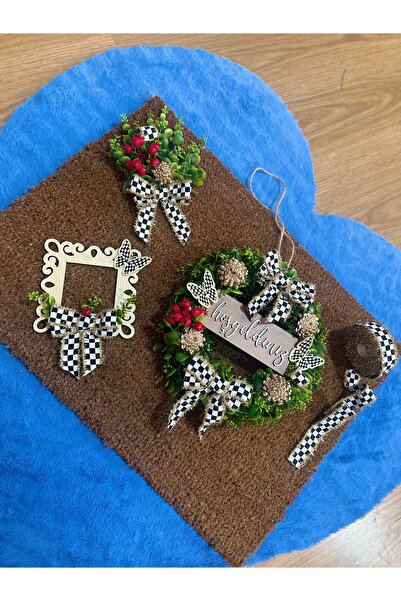 Marrone Special Cut 80*50 Large Size Doormat Set of 3 with Kokinal