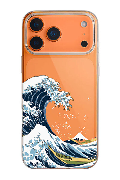 shoptocase حافظة هاتف من السيليكون الشفاف بنمط كاناغاوا متوافقة مع هاتف iPhon...