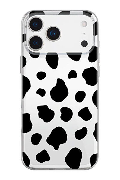 shoptocase iPhone 17 Pro Max Compatible Dalmatian Pattern Transparent Silicone Phone Case