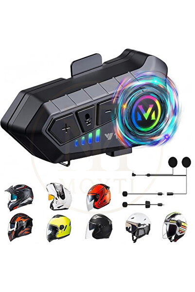 Moxti VY102X Interkom Mikrofonlu Gürültü Engelleyici Bluetooth Kask Kulaklık İntercom